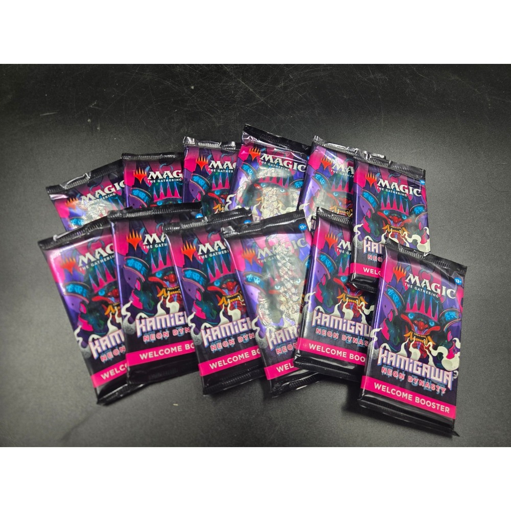 Magic MTG Kamigawa Neon Dynasty Welcome Booster Pack Lot of 12 Sealed